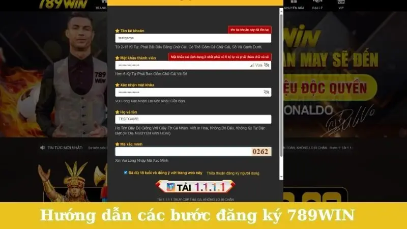 Đăng ký Hướng dẫn các bước đăng ký 789WIN nhanh chóng
