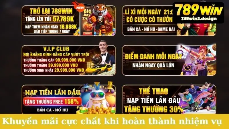 Khuyến mãi cực chất khi hoàn thành nhiệm vụ